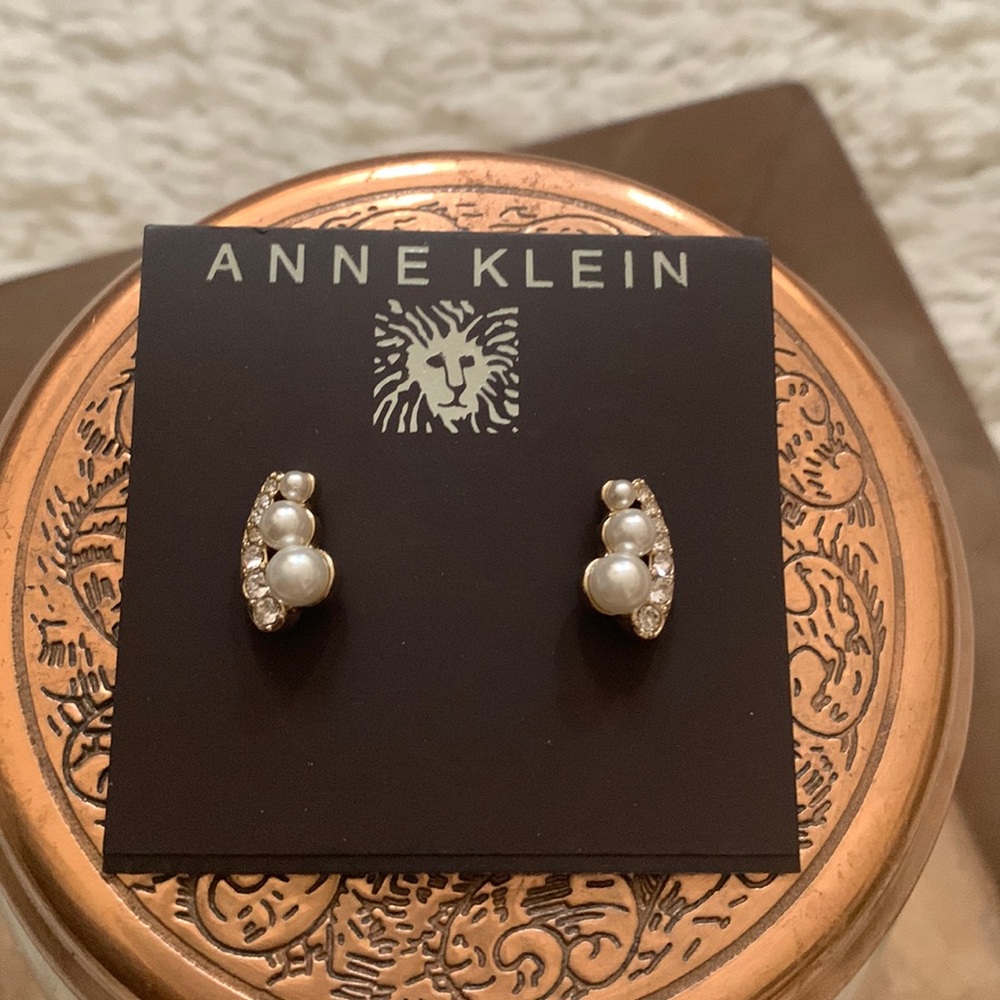 Anne Klein Faux Pearl Stud Earrings
